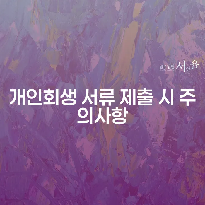 개인회생 서류 제출 시 주의사항: 어떻게 준비해야 할까?